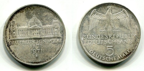 Brd 1971 argento dem - g,
