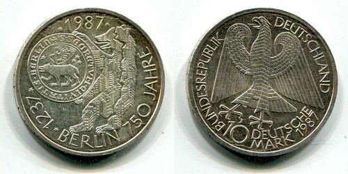 Brd 1987 argento - 1987, "750